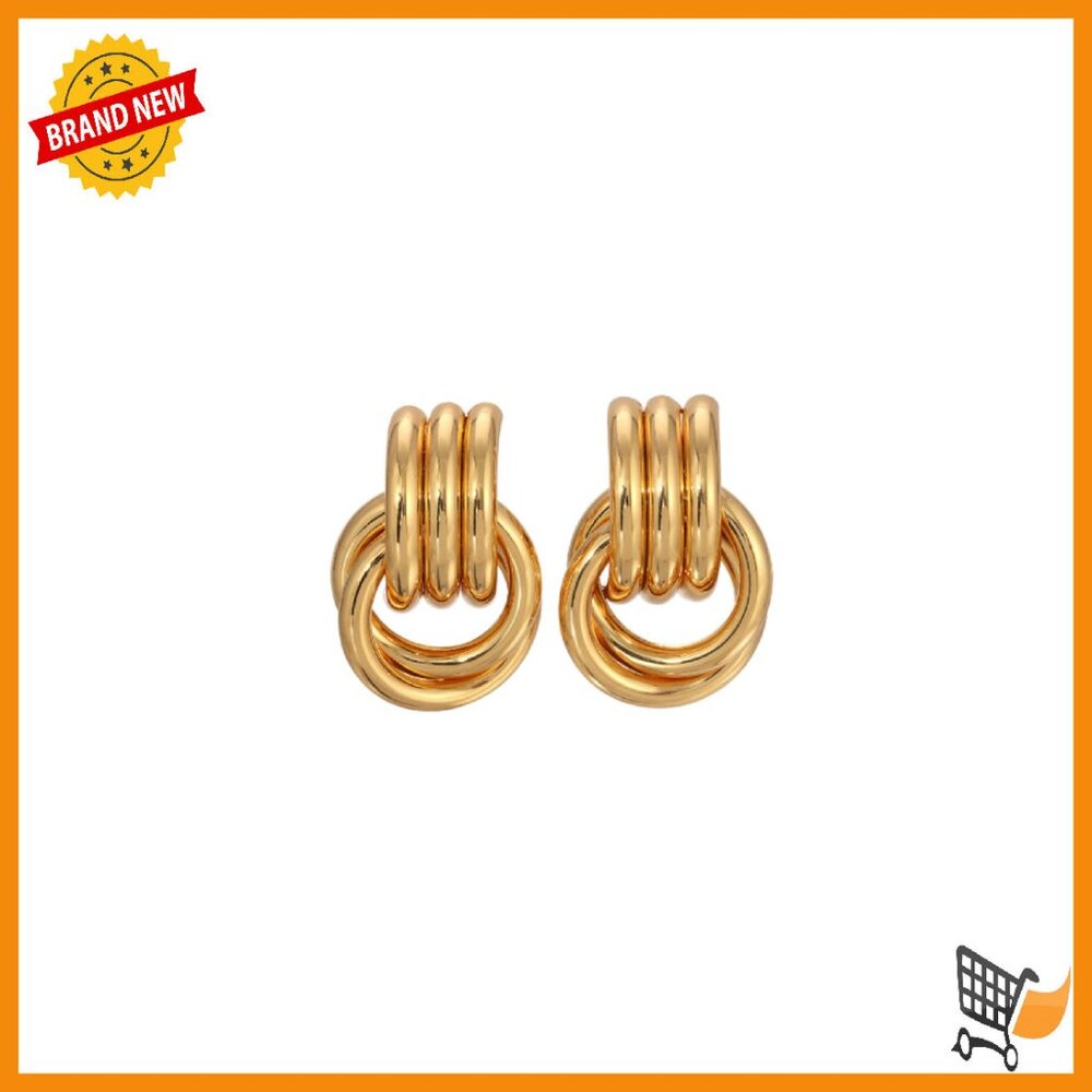 Mini Knot Stud Earrings - Sculptural Twisted Design - Lightweight